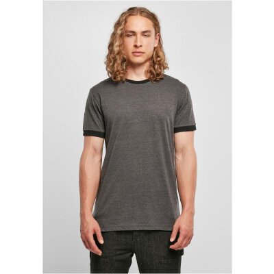 Build Your Brand - Ringer Tee (BB022) - charcoal/black