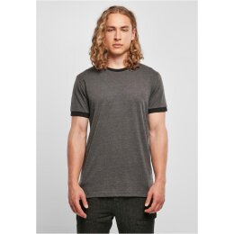 Build Your Brand - Ringer Tee (BB022) - charcoal/black