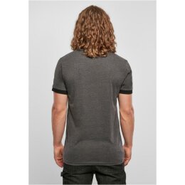 Build Your Brand - Ringer Tee (BB022) - charcoal/black