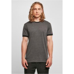 Build Your Brand - Ringer Tee (BB022) - charcoal/black XXL