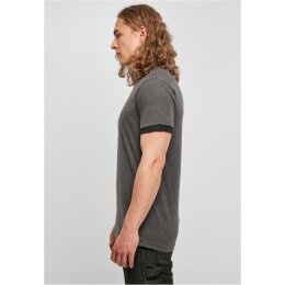 Build Your Brand - Ringer Tee (BB022) - charcoal/black XXL
