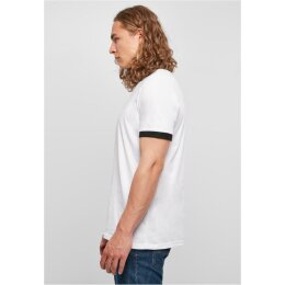 Build Your Brand - Ringer Tee (BB022) - white/black XL