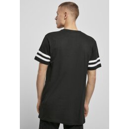 Build Your Brand - Stripe Jersey Tee (BY032) - black/white L