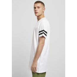 Build Your Brand - Stripe Jersey Tee (BY032) - white/black