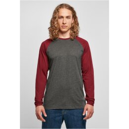 Build Your Brand - Contrast Raglan Longsleeve (BB023) -...