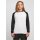 Build Your Brand - Contrast Raglan Longsleeve (BB023) - white/black XL