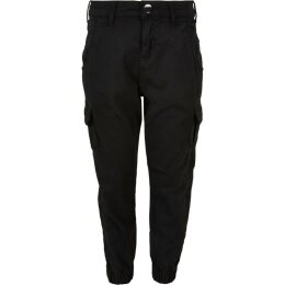 Urban Classics - UCK3048 Girls High Waist Cargo Pants - black 158/164