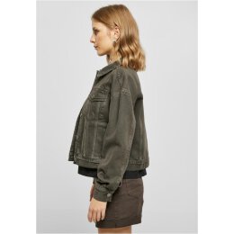 Urban Classics - TB5490 Ladies Oversized Colored Denim Jacket - brown