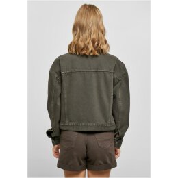 Urban Classics - TB5490 Ladies Oversized Colored Denim Jacket - brown