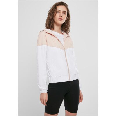 Urban Classics - TB3638 Ladies Arrow Windbreaker - lightpink/white