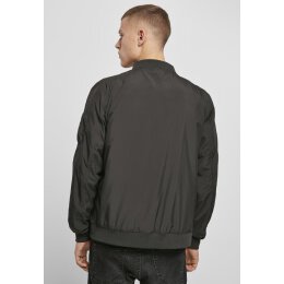 Build Your Brand - Nylon Bomber Jacket (BY045) - black XL