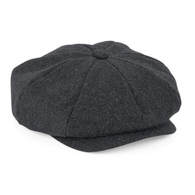 Beechfield - B629 - Melton Wool Baker Boy Cap - Charcoal Marl L/XL