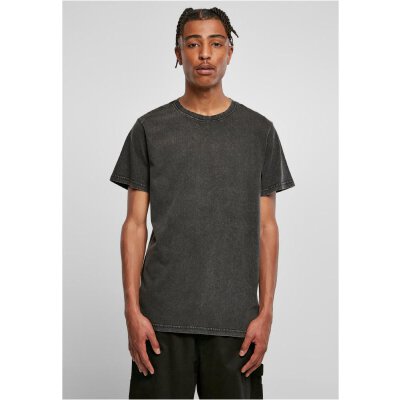 Build Your Brand - Acid Washed Round Neck Tee (BY190) - black