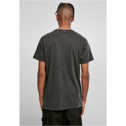 Build Your Brand - Acid Washed Round Neck Tee (BY190) - black XL