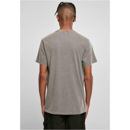 Build Your Brand - Acid Washed Round Neck Tee (BY190) - asphalt