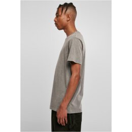 Build Your Brand - Acid Washed Round Neck Tee (BY190) - asphalt M