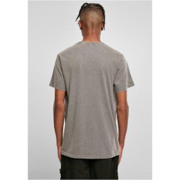 Build Your Brand - Acid Washed Round Neck Tee (BY190) - asphalt M