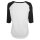 Build Your Brand - Ladies 3/4 Contrast Raglan Tee (BY022) - white/black M