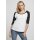Build Your Brand - Ladies 3/4 Contrast Raglan Tee (BY022) - white/black L