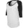 Build Your Brand - Ladies 3/4 Contrast Raglan Tee (BY022) - white/black L