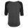 Build Your Brand - Ladies 3/4 Contrast Raglan Tee (BY022) - charcoal/black L
