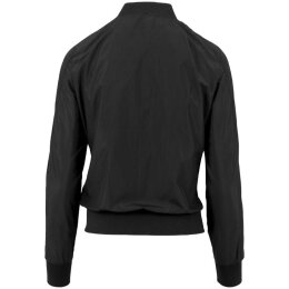 Build Your Brand - Ladies Nylon Bomber Jacket (BY044) - black