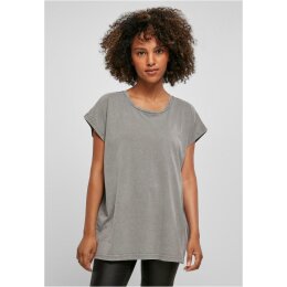 Build Your Brand - Ladies Acid Washed Extended Shoulder...