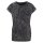 Build Your Brand - Ladies Acid Washed Extended Shoulder Tee (BY053) - darkgrey white M