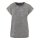Build Your Brand - Ladies Acid Washed Extended Shoulder Tee (BY053) - grey black M