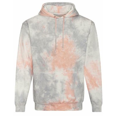Just Hoods - JH022 Tie-Dye Hoodie - Grey Pink Marble