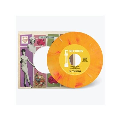 CONTESSAS, THE - BROKEN HEART (PEACH WHITE MARBLE VINYL) - 7"