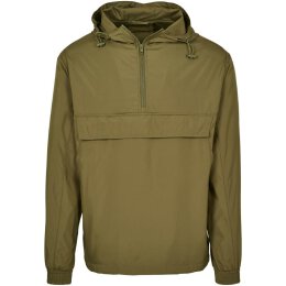 Build Your Brand - Basic Pull Over Jacket (BY096) - olive