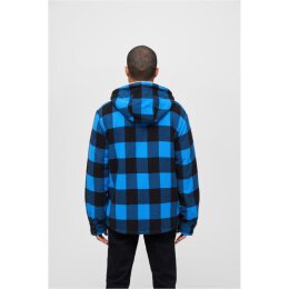 Brandit - BD3172 Lumberjacket Hooded - black/blue 6XL