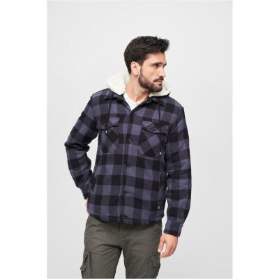 Brandit - BD3172 Lumberjacket Hooded - black/grey