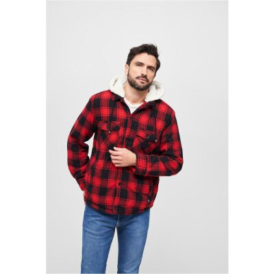Brandit - BD3172 Lumberjacket Hooded - red/black XL