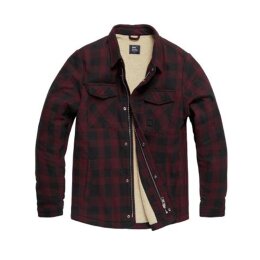 Vintage Industries - 3541 Craft heavyweight sherpa - burgundy check