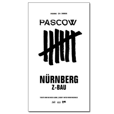 Pascow & Gäste - SIEBEN Tour 2024 - 05.07.2024 - Nürnberg  - Z-Bau - PDF Ticket
