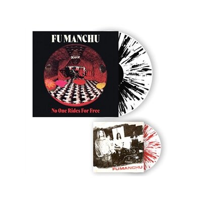 FU MANCHU - NO ONE RIDES FOR FREE - B&W SPLATTER LP + W/R SPL. 7" - LP