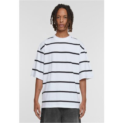 Urban Classics - TB6412 Oversized Sleeve Modern Stripe Tee - white/black L