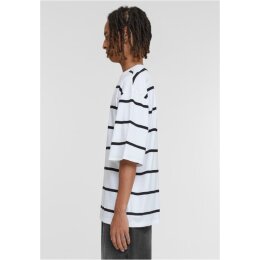 Urban Classics - TB6412 Oversized Sleeve Modern Stripe Tee - white/black L