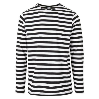 Urban Classics - TB3801 Regular Stripe LS - white/black XL