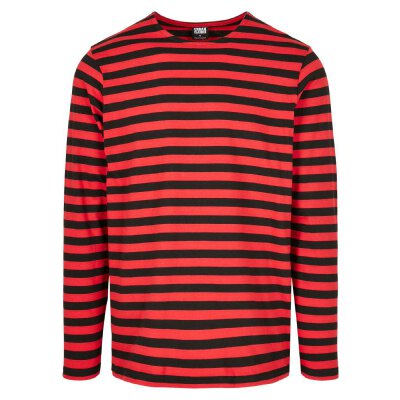 Urban Classics - TB3801 Regular Stripe LS - firered/blk S