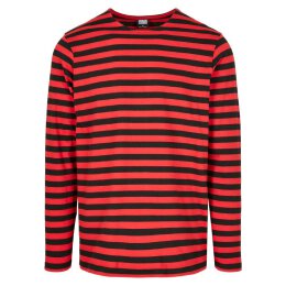 Urban Classics - TB3801 Regular Stripe LS - firered/blk S