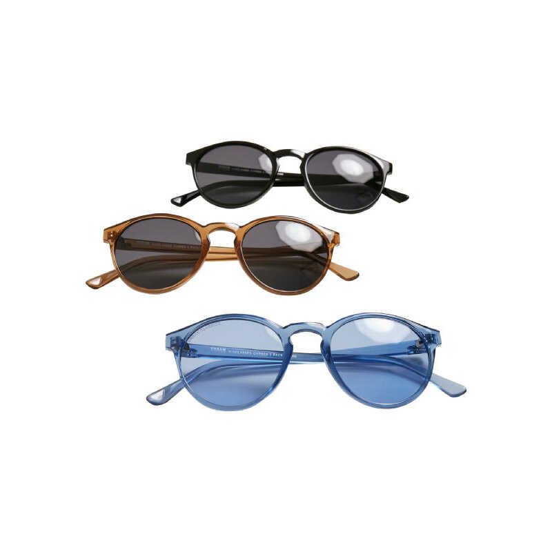 Urban Classics - 3-Pack TB3366 Sunglasses Cypress - black+brown+blue