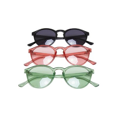Urban Classics - TB3366 Sunglasses Cypress 3-Pack - black/palepink/vintagegreen