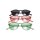 Urban Classics - TB3366 Sunglasses Cypress 3-Pack - black/palepink/vintagegreen