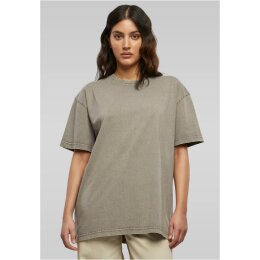 Build Your Brand - Ladies Oversized Acid Wash Tee (BY270) - asphalt XL