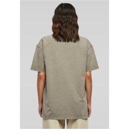 Build Your Brand - Ladies Oversized Acid Wash Tee (BY270) - asphalt XL