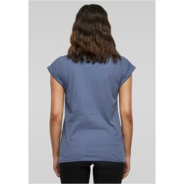 Build Your Brand - Ladies Extended Shoulder Tee (BY021) - vintageblue L