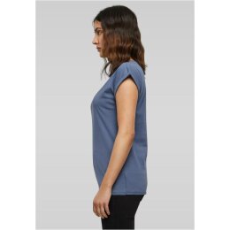 Build Your Brand - Ladies Extended Shoulder Tee (BY021) - vintageblue L